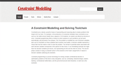 Desktop Screenshot of constraintmodelling.org
